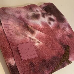 NWT C.C Pink and Brown Knit Scarf/Wrap